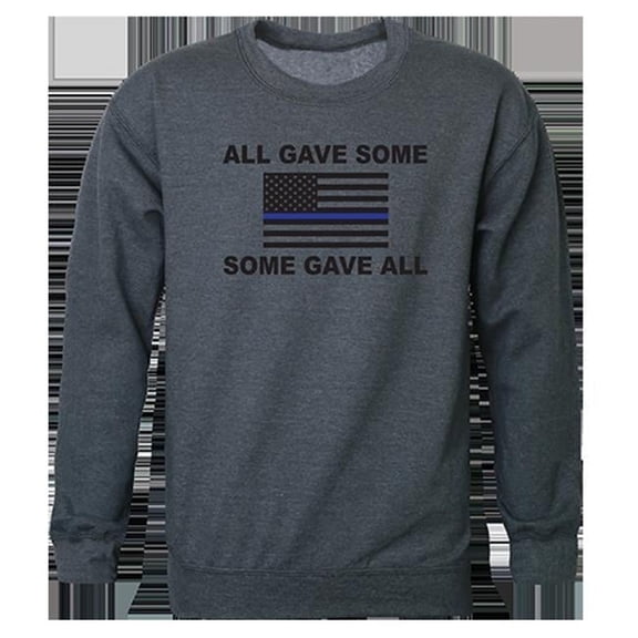 All Gave Some Graphic Crewneck Sweatshirt, Heather Charcoal - 2XL