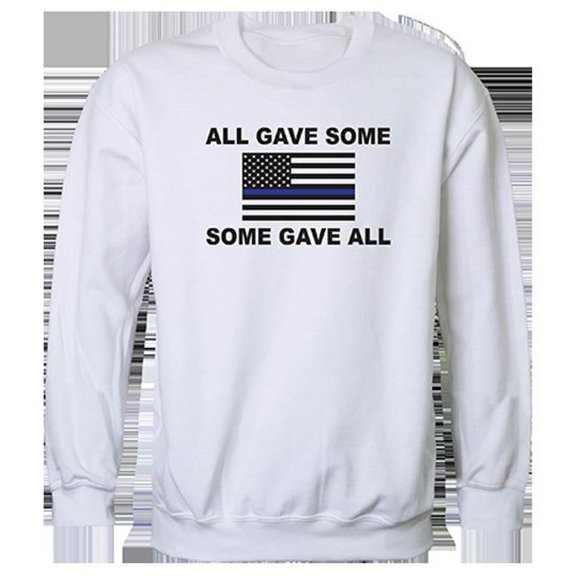 All Gave Some Graphic Crewneck Sweatshirt, White - Medium