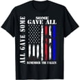 thumbnail image 1 of All Gave Some Some Gave All Flag Veteran Memorial Day Family T-Shirt, 1 of 6