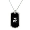 thumbnail image 1 of All Gave Some Some Gave All Marines USMC White on Black Officially Licensed Military Dog Tag Pendant Necklace with Chain, 1 of 5