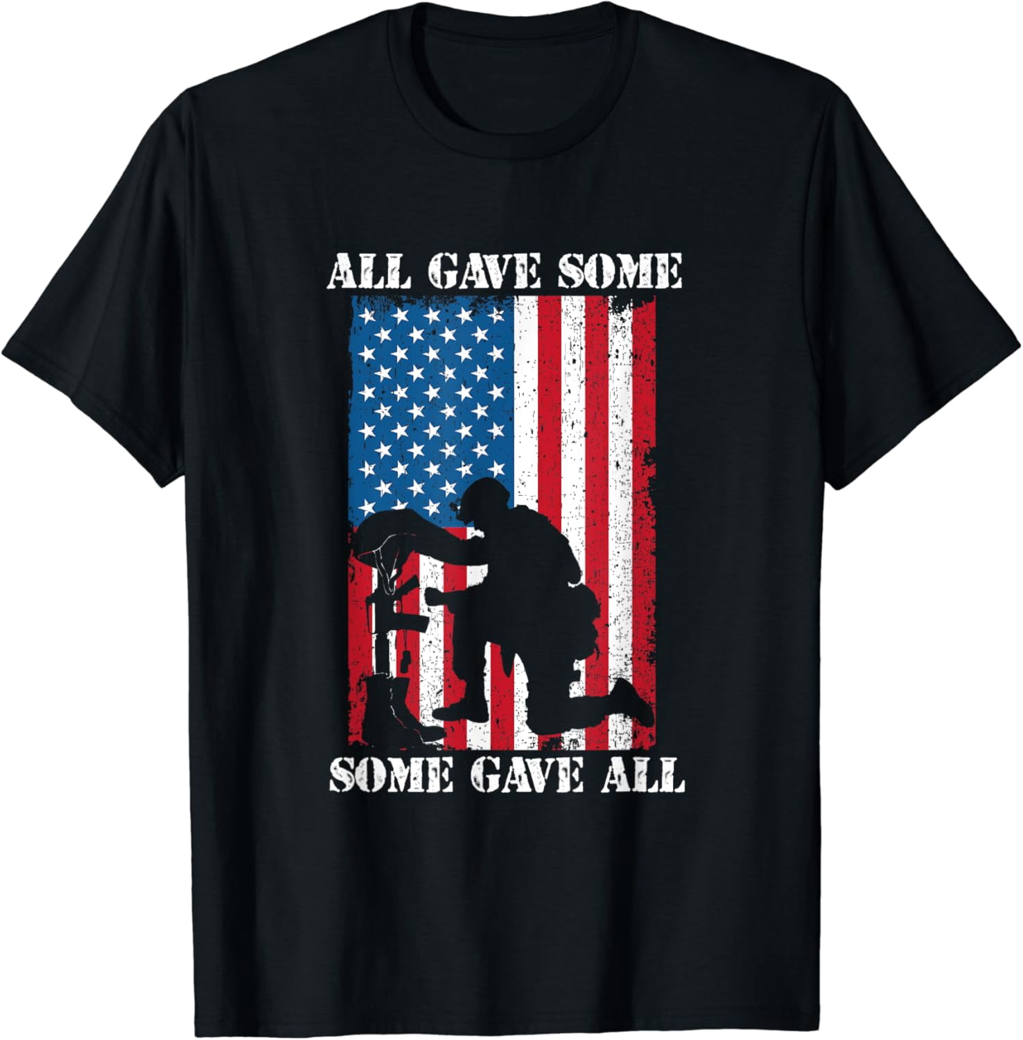 T-shirt 5XL Noir 'All Gave Some, Some Gave All' POW MIA - Gildan Occasion Très Bon état