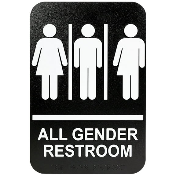 WRITWAA Gender Bathroom Sign Multi ABS 1Pack
