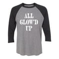 thumbnail image 1 of All Glow'd Up Unisex 3/4 Sleeve Baseball Raglan Tee, 1 of 2