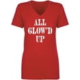 thumbnail image 1 of All Glow'd Up Womens V-Neck T-Shirt, 1 of 2