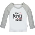 thumbnail image 1 of All of God's Grace in One Tiny Face Funny T shirt For Baby, Newborn Babies T-shirts, Infant Tops, 0-24M Kids Graphic Tees Clothing (Long Gray Raglan T-shirt, 12-18 Months), 1 of 4