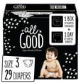 thumbnail image 1 of All Good Absorbent and Hypoallergenic Diapers - Size 3, 29 Count, 1 of 13