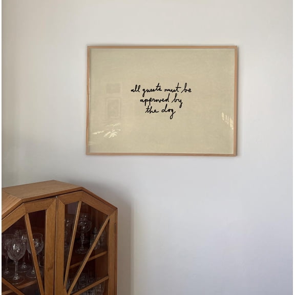All Guests Must Be Approved By Dog Pet Decor Wall Art