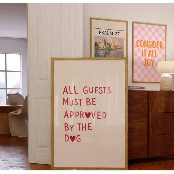 All Guests Must Be Approved By The Dog Pet Lover Home Decor Sign