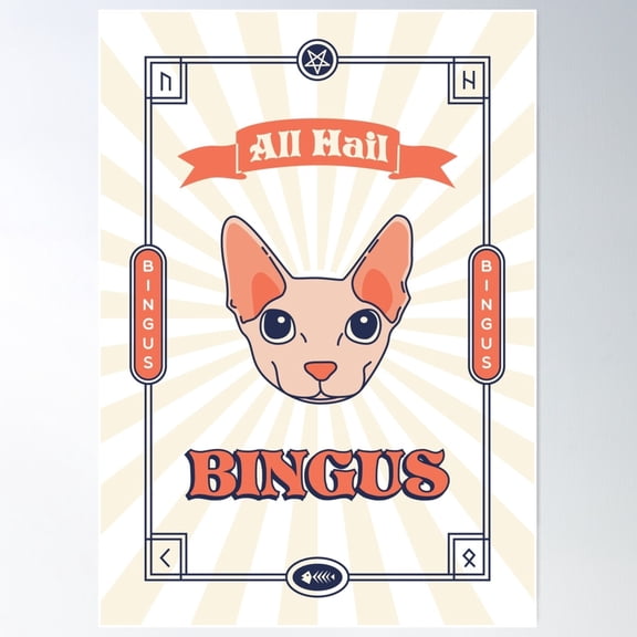 All Hail Bingus Poster Wall Art, Modern Wall Decor For Living Room Bedroom, 8x12 UNFRAMED