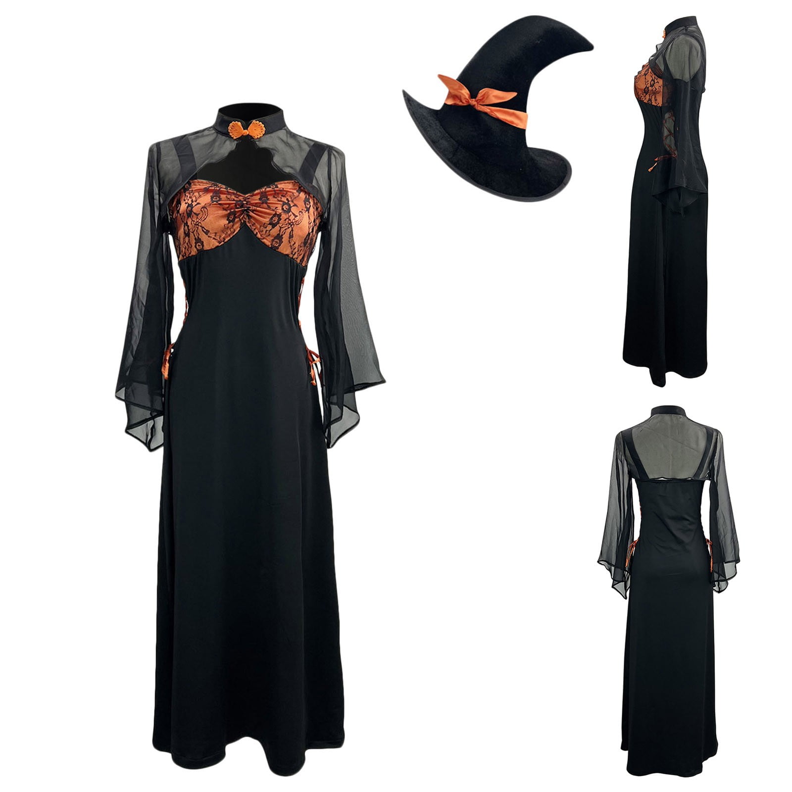 All Hallows' Day Maxi Dress Gothic Tops for Women Womens Halloween