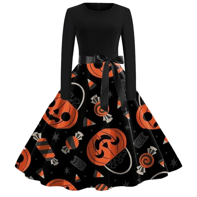 All Hallows' Day Maxi Dress Womens Halloween Costumes 2024 Black Gothic