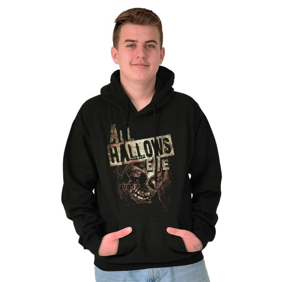 All Hallows Eve Zombie Halloween Unisex Plus Fleece Graphic Hoodie Brisco Brands 3X