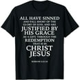 thumbnail image 1 of All Have Sinned (W) - Bible Verse Romans 3:23-24 Scripture T-Shirt men and women can wear, black, white, gifts, 1 of 4