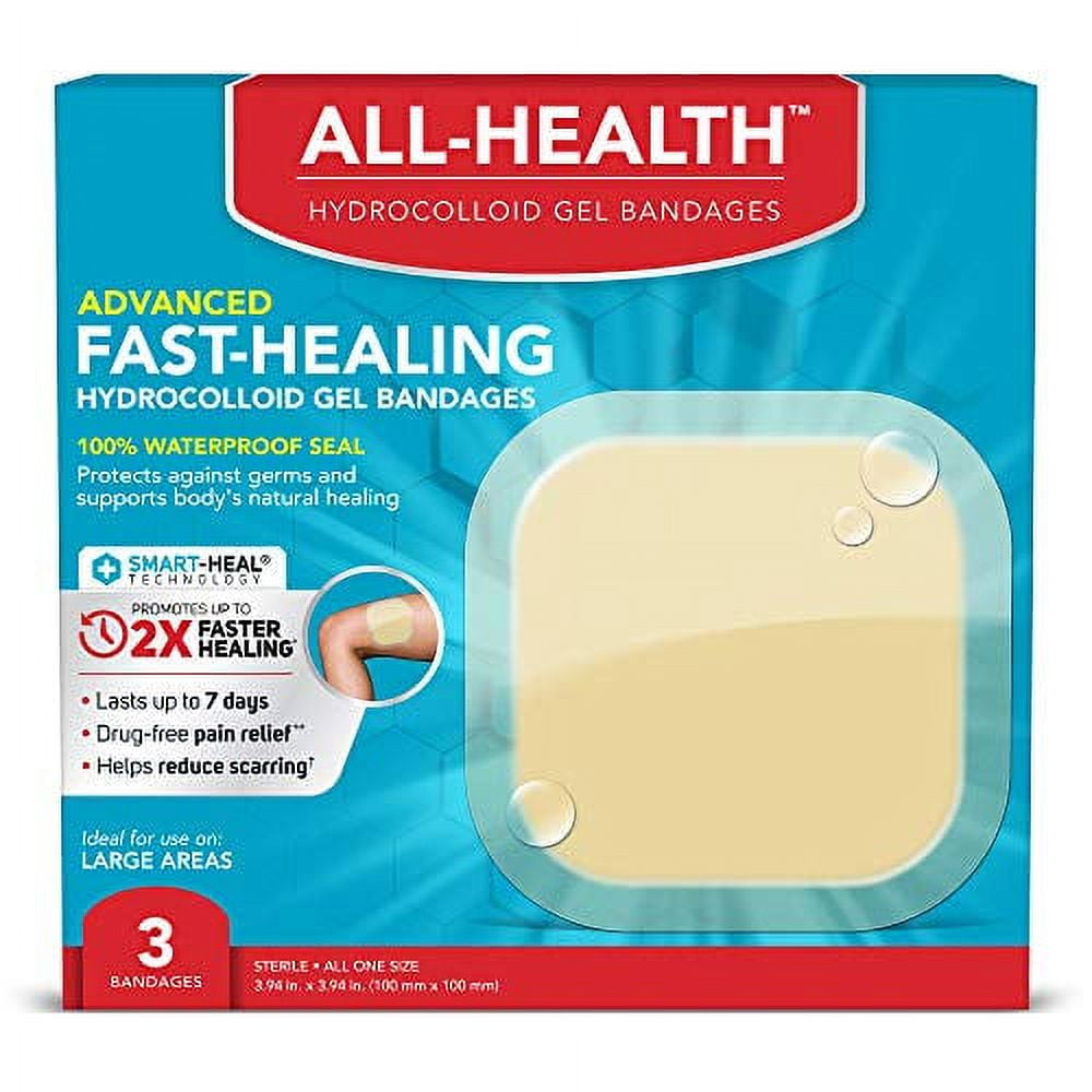 All Health Advanced Fast .. Healing Hydrocolloid Gel Bandages, .. Extra