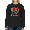 thumbnail image 1 of All Hearts Come Home Christmas Sweatshirt Women -Smartprints Designs, Female 5X-Large, 1 of 4