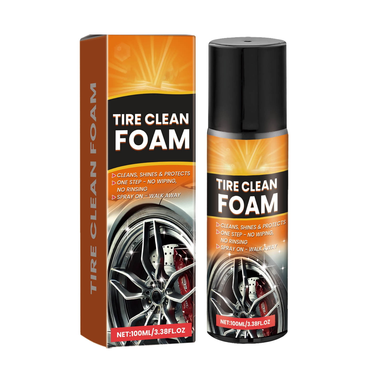 All Home Detergent Amvlyk Wheel Cleaner Car Tire Steel Rim Cleaner Powerful Wheel Rim Stain Removal Sludge Maintenance Agent 100Ml