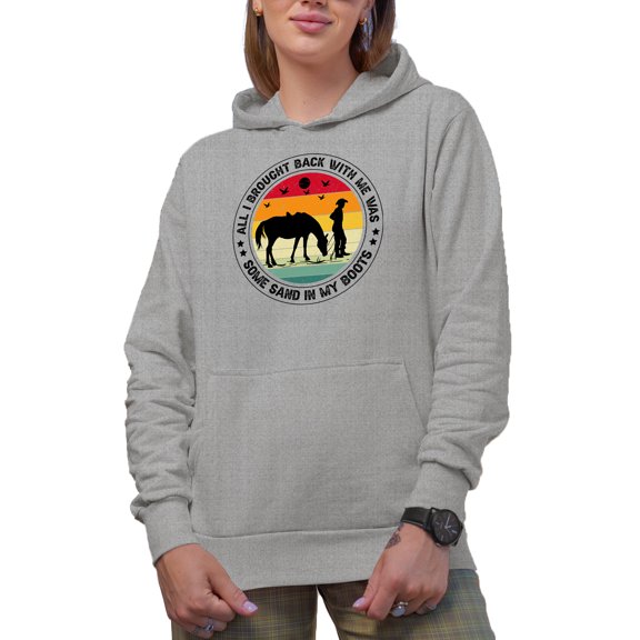 All I Brought Back with Me Was Some Sand in My Boots, Heather Grey Hooded Sweatshirt or Hoodie, 2XL