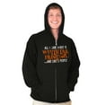 thumbnail image 1 of All I Care About is Whitetail Hunting Unisex Fleece Graphic Zip Up Hoodie Brisco Brands 2X, 1 of 5