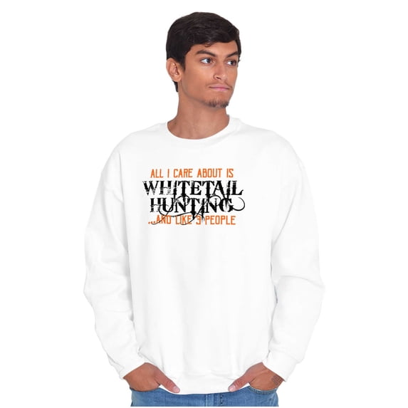 All I Care About is Whitetail Hunting Unisex Plus Fleece Graphic Sweatshirt Brisco Brands 3X