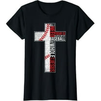 All I Need Is Baseball & Jesus Christian Cross Faith T Shirt