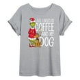 thumbnail image 1 of All I Need Is Coffee And My Dog - Women's Oversized T-Shirt, 1 of 6