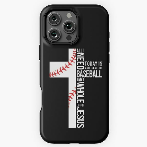 All I Need Is Jesus and Baseball Phone Case for iPhone 16 15 14 13 12 11 Pro Max M5908199