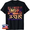 thumbnail image 1 of All I Need Is Sunshine And Jesus Christian Beach T-Shirt, 1 of 4