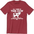 thumbnail image 1 of All I Need Is This Cow And That Other Cows Over There Men's Tee Shirt, 1 of 4