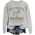thumbnail image 1 of All I Need Is This Donkey Sweatshirt Donkey Long-Sleeve Shirt Unisex, 1 of 7