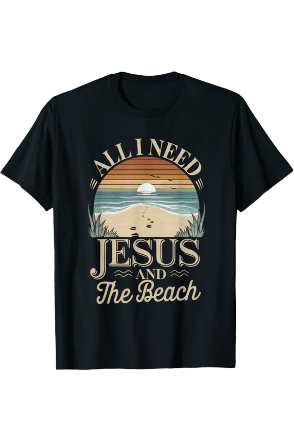 All I Need Jesus And The Beach Christian Sun Vacation T-Shirt