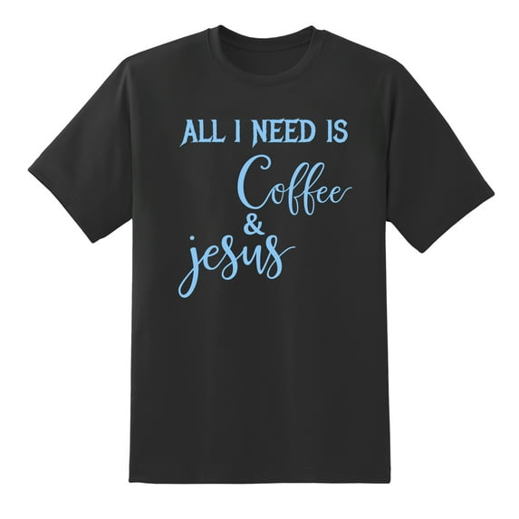 All I Need is Coffee and Jesus Men's Short Sleeve T Shirts,XL