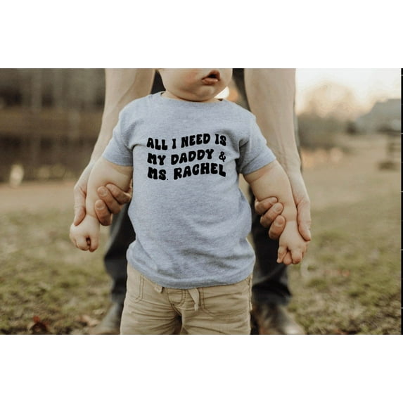 All I Need is My Daddy & Ms Rachel Youth Toddler T-Shirt,Dark Heather color,size YXS