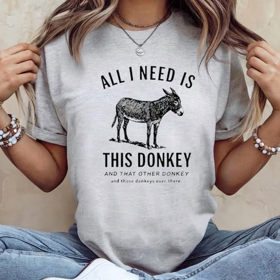 All I Need is This Donkey Vintage Animal T-shirt Sizes S-5XL