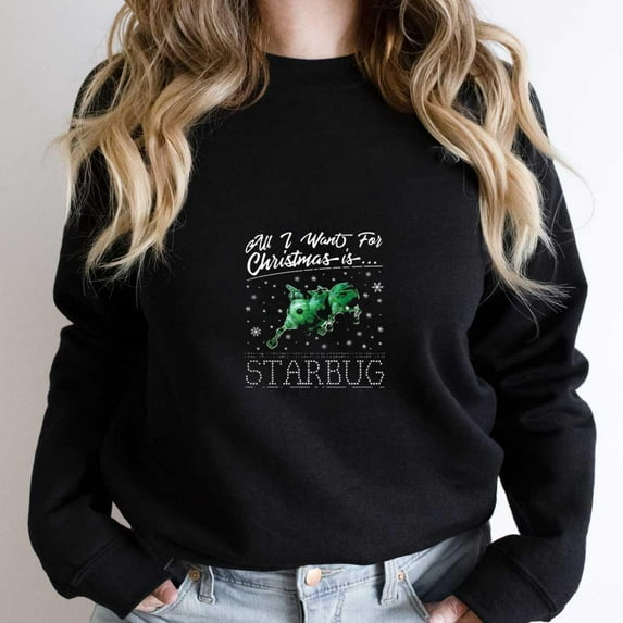 All I Want For Christmas Is A Sci-Fi Spaceship Funny Holiday Graphic SW11532 Unisex Sweatshirt, Up to Size 5XL