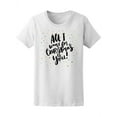 thumbnail image 1 of All I Want For Christmas Is You Love T-Shirt Women -Image by Shutterstock, Female Small, 1 of 2