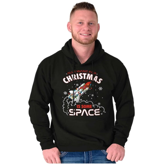 All I Want For Christmas Some Space Unisex Plus Size Hoodie Brisco Brands 3X