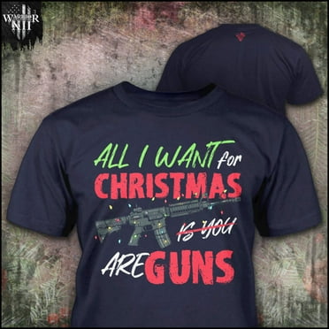 All I Want For Christmas T-Shirt Patriotic Tribute Tee | American Pride Veteran Support | 100% Cotton Apparel