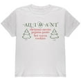 thumbnail image 1 of All I Want For Christmas Youth T Shirt White YSM, 1 of 1