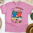 thumbnail image 1 of All I Want for Christmas Is More Books T-Shirt | Cute Open Book Holiday Tee, Azalea, Size M, 1 of 6