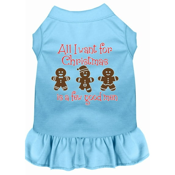 Christmas Pet Dog Cat Dress Screen Printed, "All I Want For Christmas Is A Few Good Men"