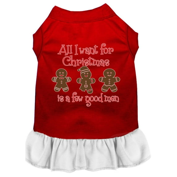 Christmas Pet Dog Cat Dress Screen Printed, "All I Want For Christmas Is A Few Good Men"