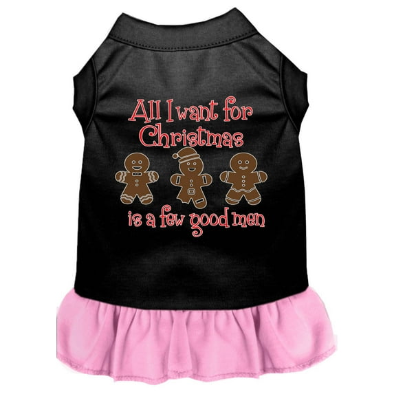 Christmas Pet Dog Cat Dress Screen Printed, "All I Want For Christmas Is A Few Good Men"