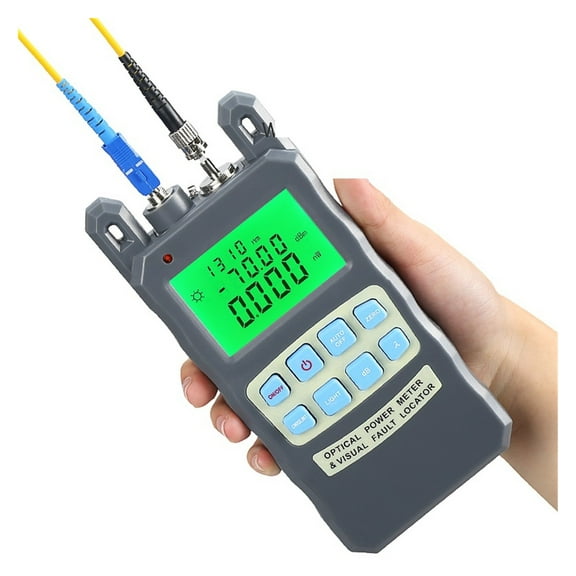 All-IN-ONE Optical Power Meter with 1-50Mw Visual Fault Locator Optical Fiber Tester 5KM 10km 20KM 30km 50km VFL ,Wide Measuring Range