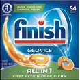 thumbnail image 1 of All In 1 Gelpacs, Orange 54 Tabs, Dishwasher Detergent Tablets (Pack of 4), 1 of 6