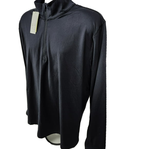 All In Motion Men's 1/2 Zip Lightweight Mock Neck Long Sleeve, UPF 50+, Quick Dry, XXL