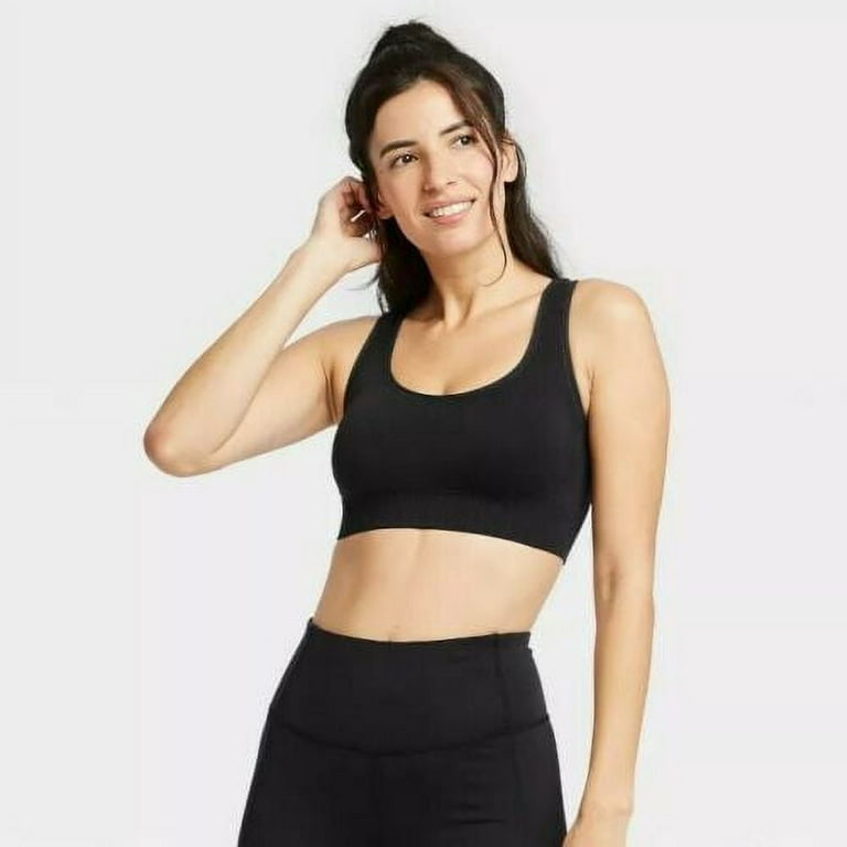 all in motion, Intimates & Sleepwear, Nwt Womens Light Support Strappy  Racer Bra All In Motion Black Xs
