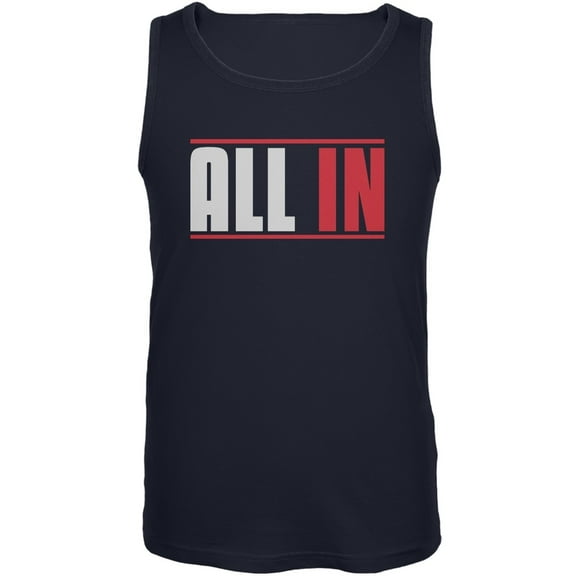 All In Navy Adult Tank Top - Large
