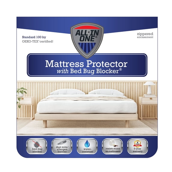 All-In-One Easy Care Mattress Protector with Bed Bug Blocker, Twin XL