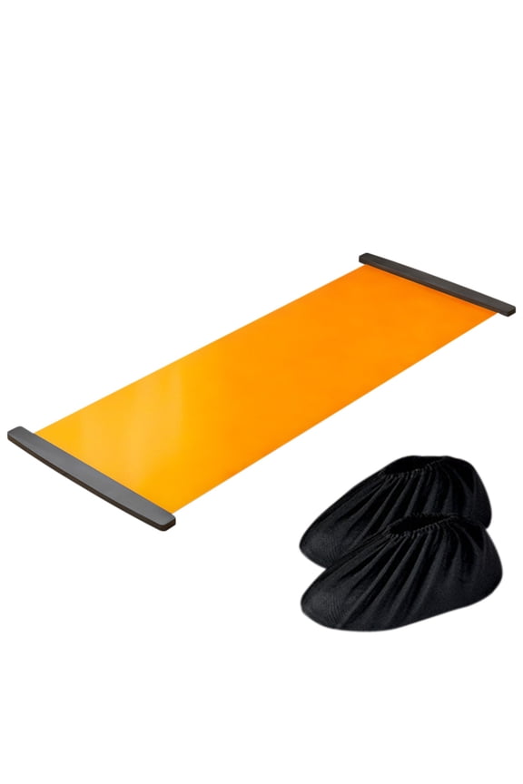 All-In-One Indoor Ski Training Set - Sliding Mat Speed Skating Trainer Ice Blanket Combo With Shoe Covers - Family Fitness Home Workout Equipment, Pu, 30*25*10CM