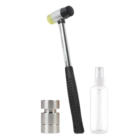 All In One Manual Powder Press Set Handheld Metal Mold Rubber Mallet Easy Powder Compacting